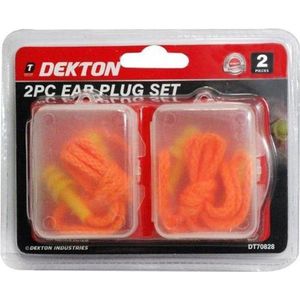 Dekton Oorplug met koord. 29 dB, 2 paar