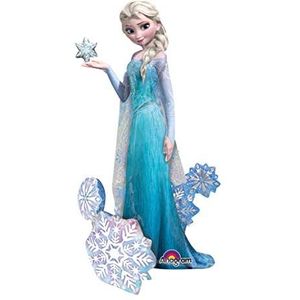 Amscan 110087-01 - Air Walker folieballon Frozen Elsa de sneeuwkoningin, afmeting 88 x 144 cm