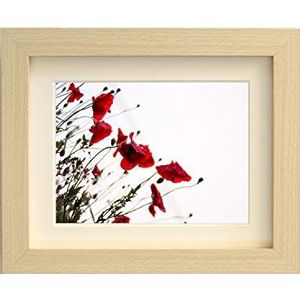 Tailored frames- Maple vierkant design fotolijst grootte 40,6 x 30,5 cm voor A4 met antiek wit passe-partout, om op te hangen.