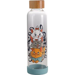 Disney The Aristocats Glass Water Bottle - Waterglazen fles - 500 ml - Reiswaterfles