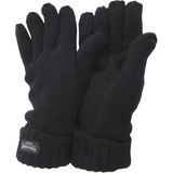 Floso Dames/Dames Dunne Wintergebreide Handschoenen (3M 40g)  (Zwart)