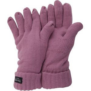 Floso Dames/Dames Dunne Wintergebreide Handschoenen (3M 40g) (Roze)