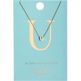 Orelia - Letter Ketting - Goudkleurig - Messing - 46 cm