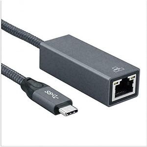 Wonderwires Type-C naar RJ45 kabel, USB-C 3.1 naar RJ45 vrouwelijke Gigabit Ethernet LAN-adapter compatibel met MacBook Pro Air