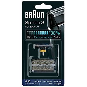 Braun Reserveonderdeel 31B zwart voor scheerapparaten – compatibel met scheerapparaten uit de serie 3, cadeau voor Valentijnsdag