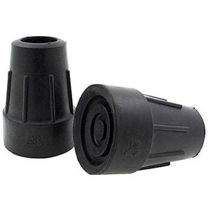 Paar Echte Ossenberg 20mm Heavy Duty Zwarte Kruk of Wandelstok Tips Ferrules