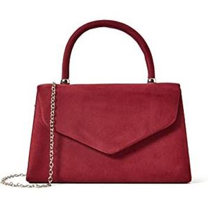 SwankySwans Vrouwen Kendall Suede Envelop Party Prom Clutch Bag Clutch, Rood (Bourgondi?