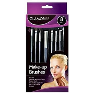 GLAMOREIZE MAKE-UP BRUSHES 8 PACK - mix zwart Geslacht