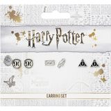 The Carat Shop - Harry Potter Oorbellen Set - Inclusief Platform 9 3/4, Hedwig en Brief - Deathly Hallows