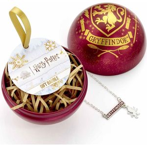 Harry Potter Griffoendor Kerstbal met Huisketting, Rood