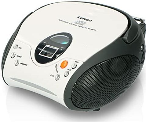 Lenco SCD-24 - CD-speler - Wit - CD-radio - Stereosysteem - Boombox - FM-radiotuner