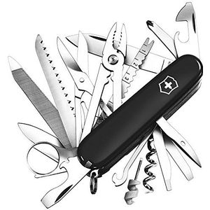 Victorinox Taschenmesser Swiss Champ (31 Funktionen, Holzsäge, Fischentschupper, Lupe, Kombi-Zange, Schere) Schwarz