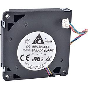 Delta BSB0512LAA01 DC12V 0.10A 50x50x10mm 4-wire Server Cooling Fan