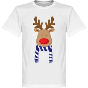 Reindeer Supporter T-Shirt - Blauw/Wit - L