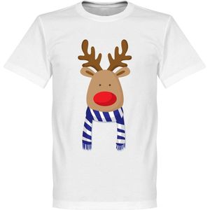 Reindeer Supporter T-Shirt - Blauw/Wit - XXL