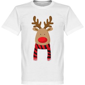 Reindeer Supporter T-Shirt - Rood/Zwart - L