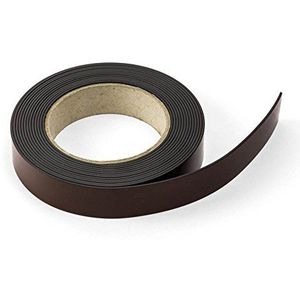 Magneet Expert® 25 mm breed x 1,5 mm dik magneetband met premium zelfklevend - polariteit B (5 m lengte)
