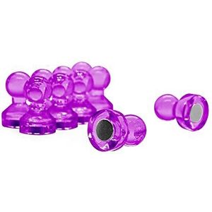 Magnet Expert® Kleine paarse acrylmagneet, 11 mm diameter x 17 mm hoogte (1 verpakking van 10 stuks)