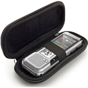 iGadgitz - U6689 - Harde Eva Beschermhoes - Zwart - Compatibel met Philips DVT2510 2700 4000 4010 6010 6500 LFH 0652 Speech Tracer 1200