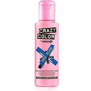 Renbow Crazy Color Semipermanente Hair Color Dye Sky Blue 59-100 ml, per stuk verpakt (1 x 115 g)