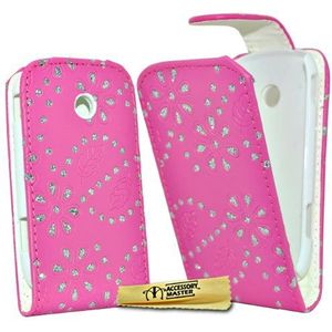 Accessory Master Beschermhoes voor Samsung Galaxy Young S6010, diamantmotief, roze