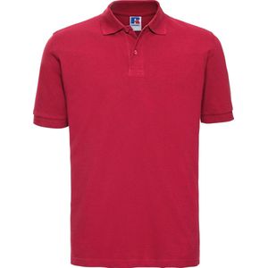 Russell - Korte Mouw Poloshirt - Klassiek Rood - 100% Katoen