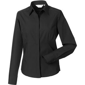 Russell - Lange Mouwen Overhemd - Zwart - Poly-Katoen