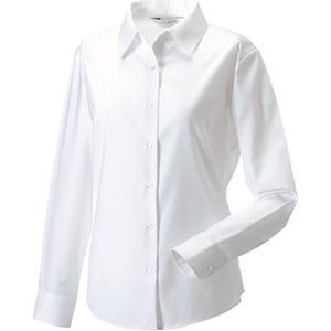 Russell - Dames Lange Mouw Easy Care Oxford Shirt - Wit