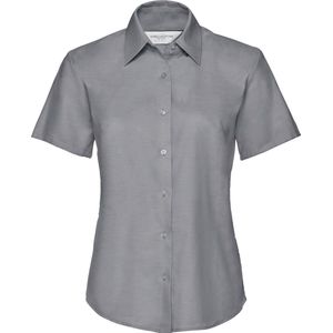 Russell - Korte Mouw Easy Care Oxford Shirt - Zilvergrijs - Dames