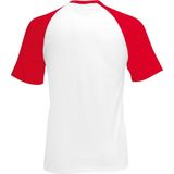 Shortsleeve Baseball T-shirt (Wit Rood)