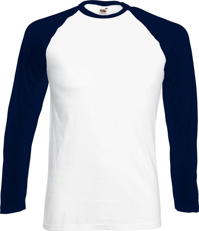 Fruit of the Loom - T-shirt - Katoen - Contrasterende Halslijn