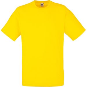 Fruit Of The Loom Heren Valueweight T-shirt met korte mouwen (Geel)