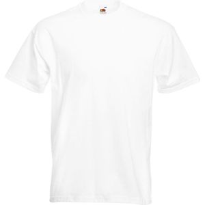 Fruit Of The Loom - BC333 - T-shirt - Wit - 100% Katoen, Korte Mouwen, Ronde Hals