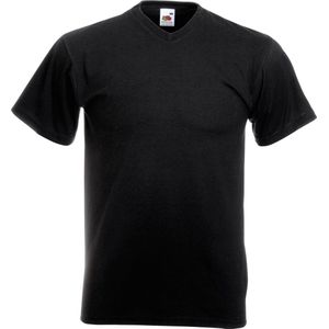 Fruit of the Loom - Korte Mouwen V-hals T-Shirt - Heather Grey - Katoen/Lycra®