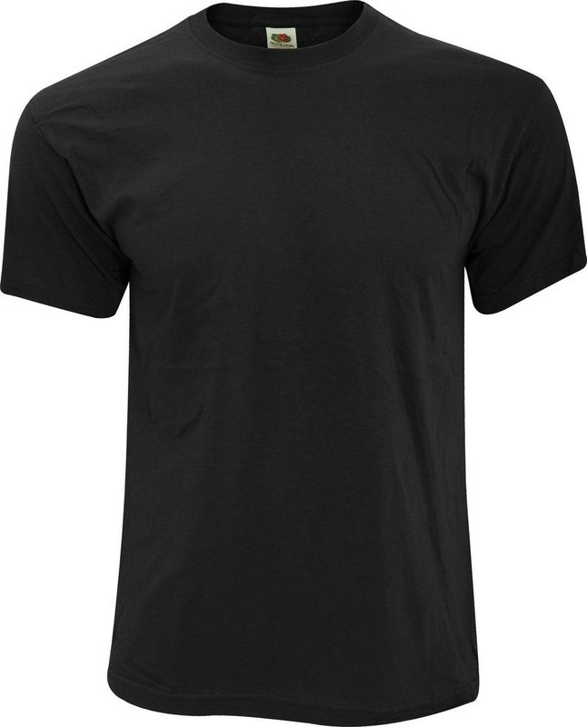 Fruit Of The Loom - Screen Stars - T-shirt - Zwart - 100% Katoen