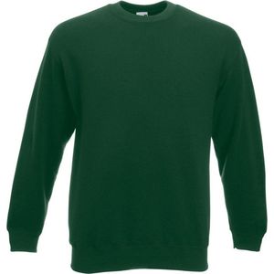 Fruit Of The Loom Heren Set-In Belcoro® garen Sweatshirt (Bottle Groen)