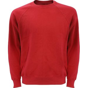 Fruit Of The Loom - Belcoro® Sweatshirt - Rood - Unisex - Raglan Mouwen