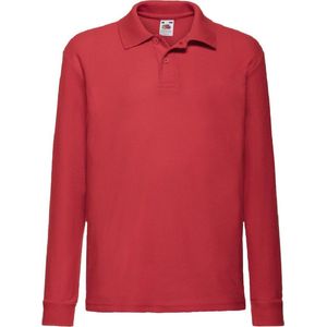 Fruit Of The Loom - Kinder Polo - Rood - 65% Polyester, 35% Katoen, Gewicht 170-180 g/m²