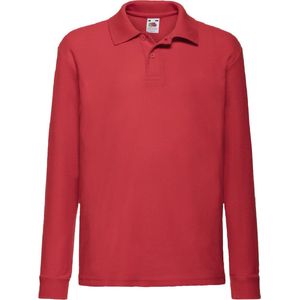 Fruit Of The Loom - Kinder Polo - Rood - 65% Polyester, 35% Katoen, Gewicht 170-180 g/m²