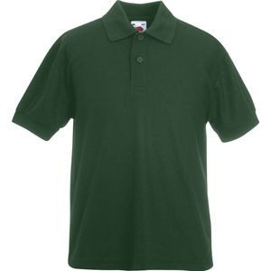 Fruit of the Loom Kinder/Kids Piqué Poloshirt met Korte Mouwen (Bottle Groen)