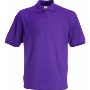 Fruit of the Loom - Pique Polo Shirt - Paars - Kinderen/Unisex