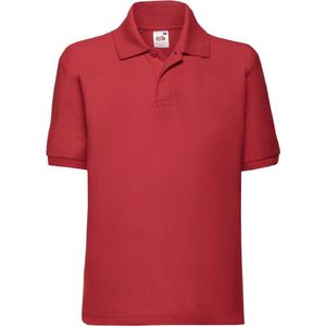 Fruit of the Loom Kinder/Kids Piqué Poloshirt met Korte Mouwen (Rood)