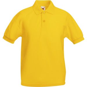 Fruit of the Loom - Pique Polo Shirt - Zonnebloem Geel - Kinderen Unisex