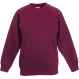 Fruit Of The Loom - Raglan Mouwen Sweatshirt - Bordeux - Katoen / Polyester