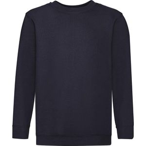 Fruit of the Loom - Kinder Classic Set-In Sweater - Donkerblauw