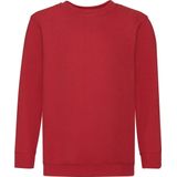 Fruit Of The Loom Childrens Unisex Set In Sleeve Sweatshirt (Rood)