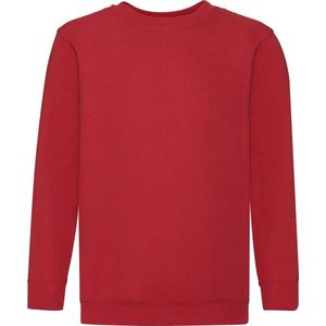 Fruit Of The Loom Childrens Unisex Set In Sleeve Sweatshirt (Rood)