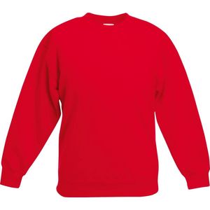 Fruit of the Loom - Kinder Classic Set-In Sweater - Rood