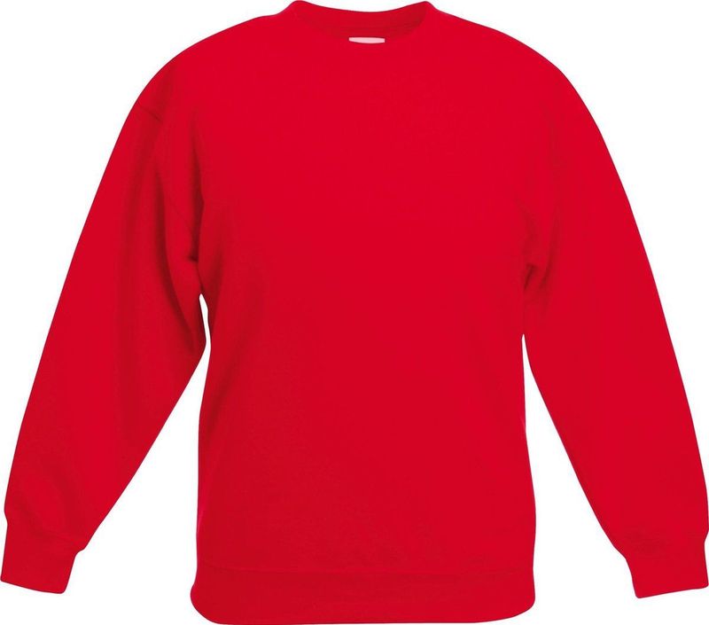 Fruit of the Loom - Kinder Classic Set-In Sweater - Rood