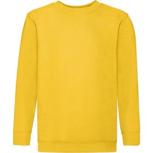 Fruit of the Loom - Kinder Classic Set-In Sweater - Geel